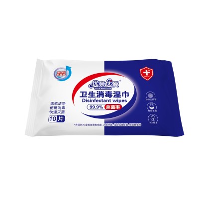 10pcs mini universal travel disinfectant wipes